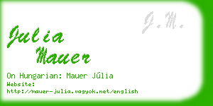 julia mauer business card